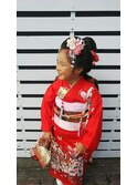七五三 ヘアセット 日本髪 崩れない 7歳 茨城 水戸 大工町