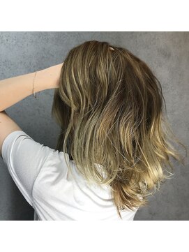 ヘアサロンエム 渋谷店(HAIR SALON M) 外ハネボブ/アッシュブラウン/ネオウルフ/デザインカラー