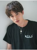 波巻きツイストスパイラルパーマセンターパートツーブロック