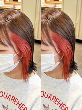 ネオリーブカップ 町田店(Neolive capu) イヤリングカラー＊ピンクオレンジ【町田/暖色/ブリーチ】