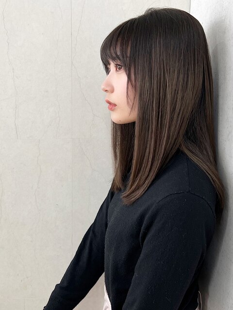 【emue】ナチュラルミディ×髪質改善トリートメント