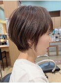 メルティカラーナチュラルボブ前髪あり似合わせカットショート
