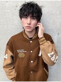 波巻きスパイラルパーマツイストスパイラルパーマメンズマッシュ