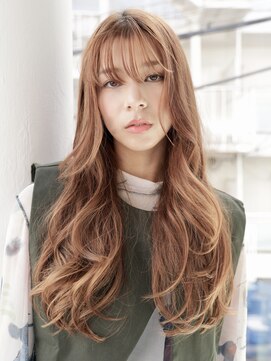 ハーバーズ バイ エムスラッシュ 鎌倉由比ヶ浜(Harbors by M.SLASH) シースルーバング/こなれロング/ニュアンスパーマ/鎌倉
