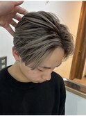 メンズハイライトバレイヤージュハイトーン岡山20代30代ブリーチ