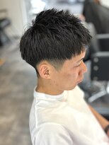 ニアウ 高崎店(Niau)&nbsp;メンズショートツイストスパイラルパーマ群馬高崎眉毛夏刈り上げ