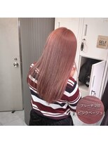 ミエルヘアーエスト 新宿店(mielhair est)&nbsp;ケアブリーチ 2回 ピンクベージュ(*^^)