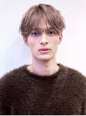 デザインカラーレイヤーカットウェットヘアオリーブベージュ