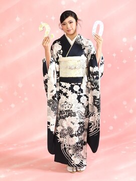 やひろ呉服店 京都桂 成人式ヘアメイク&着付け