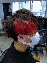 バトヘアー 渋谷本店(bat hair) インナーカラー クランベリーレッド