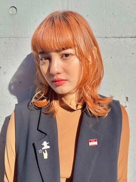 マックス フォー ヘアー(MAX FOR HAIR) 【デザインカラー】マッシュウルフ×艶オレンジカラー◎