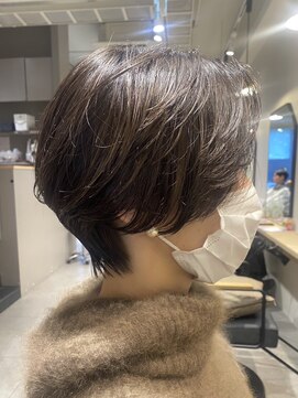 エトラ 渋谷店(etora) ナチュラルショート　アッシュグレー　ブリーチなしカラー