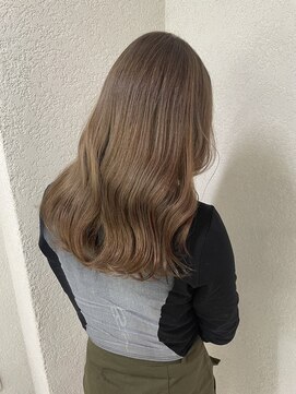 アジールヘア 所沢プロペ通り店(agir hair) ヘルシーロング美髪ケアブリーチミルクティーベージュ所沢練馬