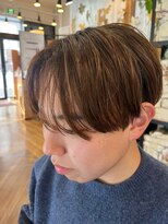 フレンズ 手稲店(friend's)&nbsp;センターパートオイルスタイリングナチュラルマッシュ刈り上げ