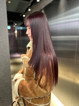 ペレ 栄 アネックス(PELE栄ANNEX) 着物ヘア/ダークアッシュ/ミディアムレイヤーカット/栄