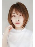 【GEEKS渋谷】ボブウルフ/小顔レイヤー/春夏ヘア/ライトベージュ