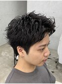 熊本メンズパーマ スパイキーショート MEN'S HAIR