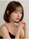 ボブ 前髪カット ベージュ 透明感 艶髪 ショートボブ 髪質改善