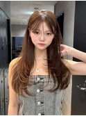 韓国レイヤー×ヘーゼルベージュ/小顔レイヤー/髪質改善/横浜