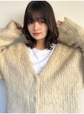 似合わせハッシュカットショートボブグランマッシュ暗めカラー