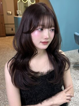 ボタン 熊本(VOTAN) 韓国ヘア/レイヤーカット/前髪/顔まわり/ラベンダー/グレージュ