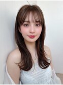 イメチェン顔まわりレイヤー/おろし前髪/ハッシュカット