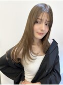髪質改善＊レイヤーロングオリーブアッシュ＊美髪【Zina川崎】