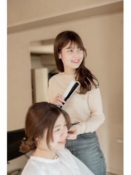 ナルーヘア(nalu hair)の写真/ご来店からシャンプーお会計までスタイリストが１人で担当。