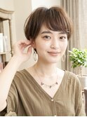 ひし形ショートボブ/大人ショートヘア/40代/50代/60代/表参道