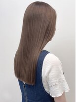 ルーム(ROOM) 透明感アッシュグレージュブリーチなし暗髪ストレート秋カラー