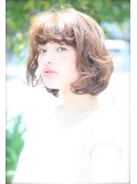 ☆Arlel 池袋☆くせ毛風厚めバングのボブスタイル