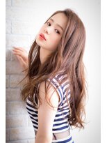 ヘアーアートシフォン 川口東口店(hair art chiffon) インナーカラー,ハイライトの無造作カールのヘルシーレイヤー
