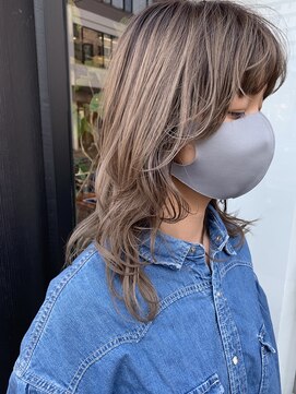 ヘアー アイス ルーチェ(HAIR ICI LUCE) ブリーチ☆マッシュウルフ　グレージュ　バレイヤージュ担当西田