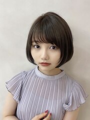 【金沢】丸顔カバー　20代30代　小顔　シースルー　ショートボブ