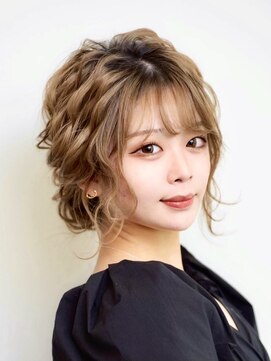 プログレスプラス ヘアセット★ふわふわルーズアップスタイル★結婚式やイベントに