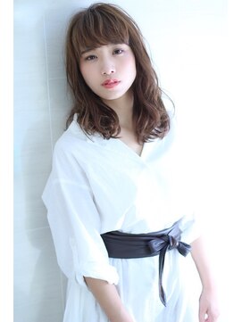 オーロ 緑地公園店(ORO) 似合わせカットアッシュブラウンの大人かわいい小顔セミディ