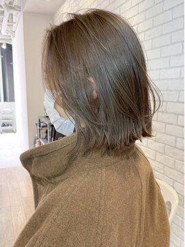 アルバム 渋谷パルコ(ALBUM) オリーブアッシュレイヤー_グレージュカラーボブウルフ_ba374731