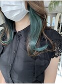ブルー×グリーン☆ターコイズイヤリングカラー