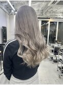 #ダブルカラー#ケアブリーチ#ハイトーン#グレージュ#シルバー