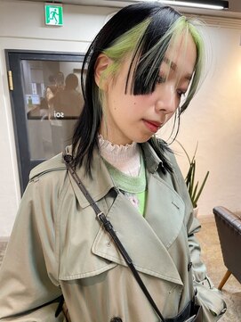 ソイ コンク 下北沢(soi conc) 【mint】パツっと前髪_フェイスフレーミング_ミントグリーン