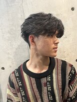 リベルテ グリット(Liberte Grit)&nbsp;フェザーパーマツーブロック黒髪マッシュカッコいいメンズ