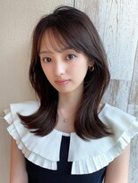 ラルユー 金山(LallYou)&nbsp;シャギーレイヤーロング韓国ワンホンヘアシースルーぱっつん前髪