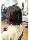 ハイレイヤーカット外国人風パーマボブパーマボブレイヤー耳かけ