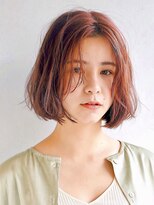 イメチェン/ホワイトブロンド/外ハネボブ/美髪/表参道/髪質改善