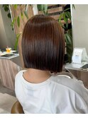 20代~30代タッセルボブベージュカラー