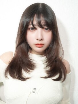 ラフィス ヘアー ロッサ 茨木店(La fith hair rosa) 【La fith】顔周りレイヤー×髪質改善×暗めカラー