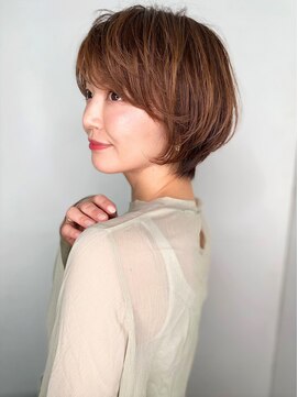 カバーヘア イヴ 戸頭店(COVER HAIR EVE) くびれショート外国人風オレンジベージュp1戸頭20代30代40代