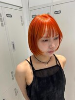 バサ ANNEX店(BASSA)&nbsp;大人可愛い内巻きボブ/顔周りカット/レイヤー/オレンジカラー