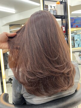 ラピス 渋谷本店(Lapis) ココアブラウン/バタフライレイヤーカット/髪質改善/海外風