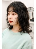 原宿ミディアムレイヤースパイラルパーマウェーブ20代30代40代